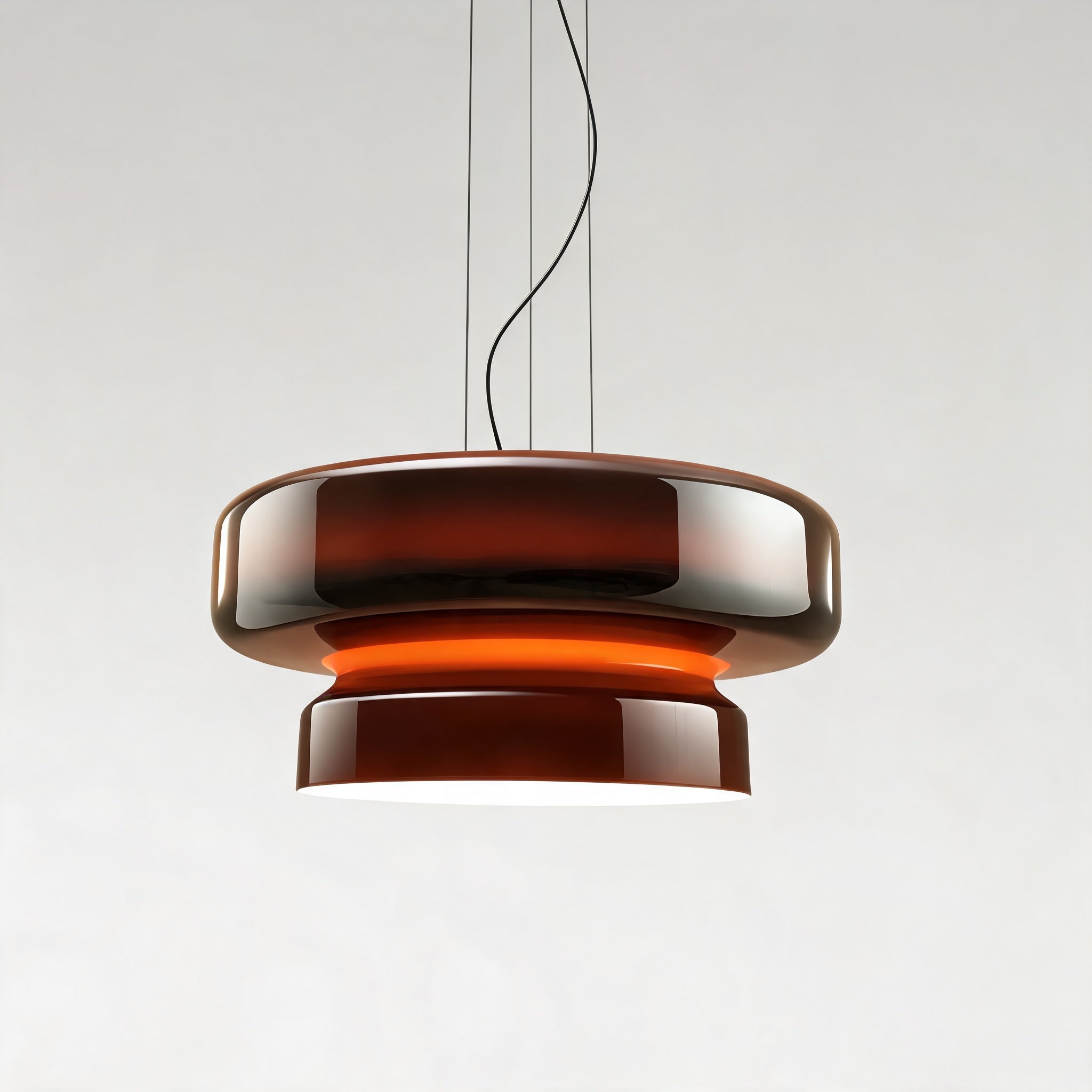 Modern Glass Pendant Lamp Adjustable Hanging Light LED Fixture for Kitchen and Dining | ribuella