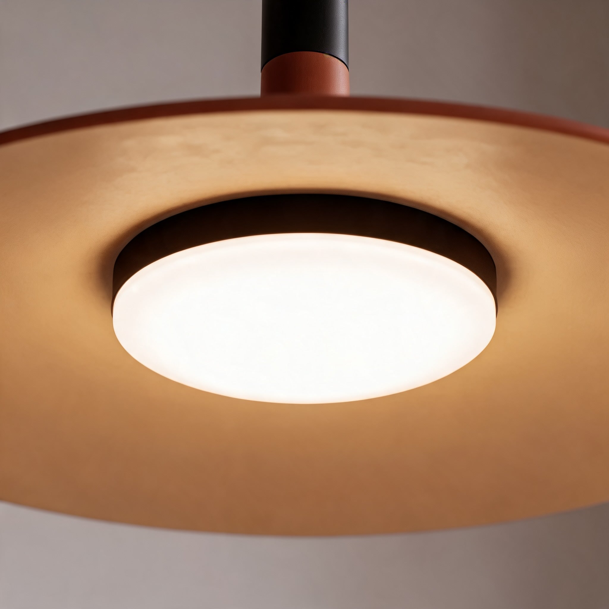 Modern Pendant Light Hanging Fixture in Concrete with Dimmable LED for Kitchen Island Lighting | ribuella