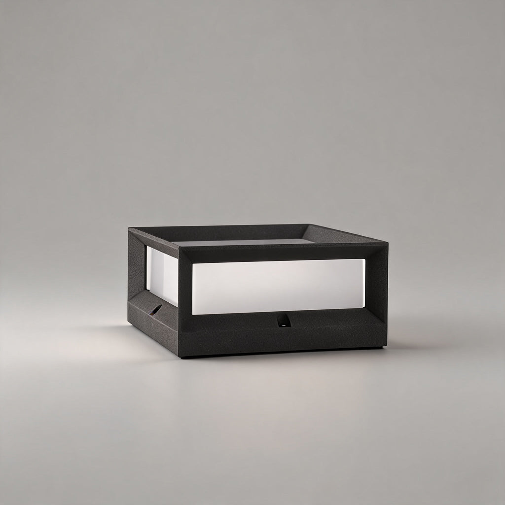Moderne Solar-Gartenleuchten für den Außenbereich im Pfeilerdesign, wasserdicht, Aluminium, LED, 3200K | ribuella