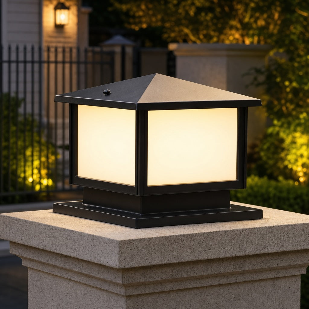 Modern Solar Garden Lights Waterproof Adjustable LED Aluminum Pillar Light with IP54 Rating | ribuella