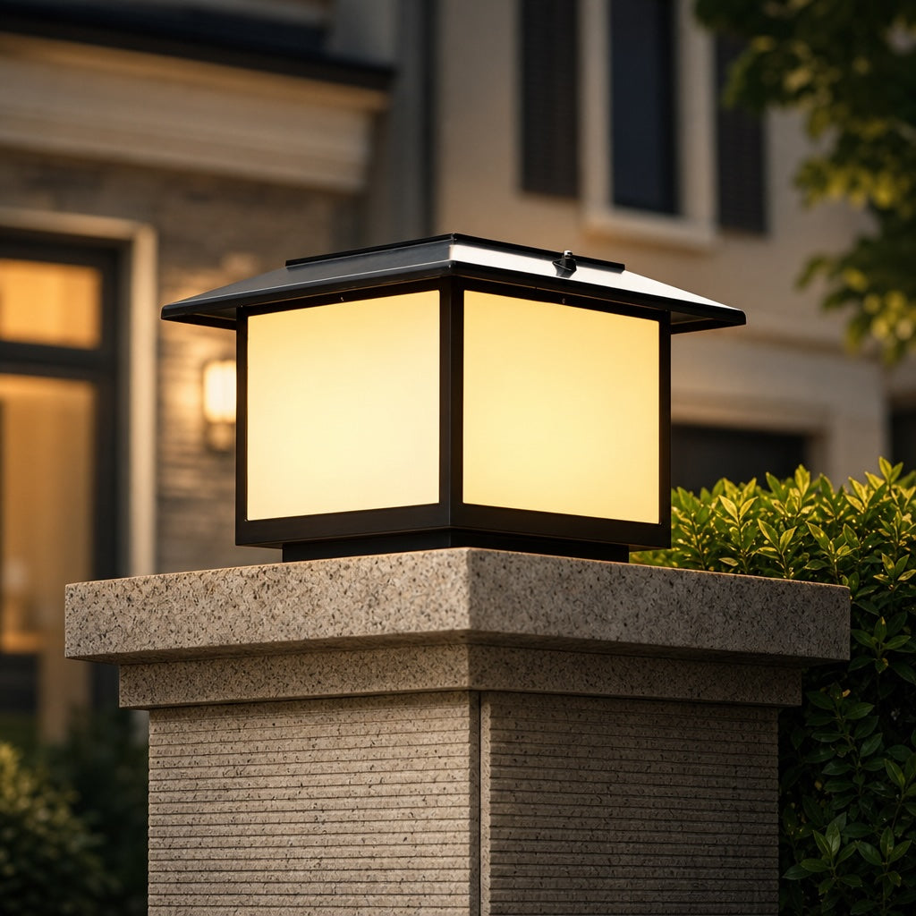 Modern Solar Garden Lights Waterproof Adjustable LED Aluminum Pillar Light with IP54 Rating | ribuella