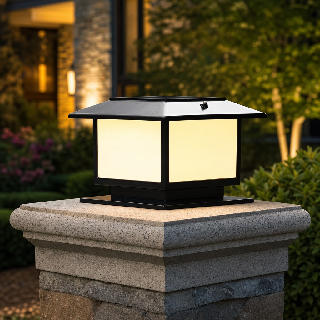 Modern Solar Garden Lights Waterproof Adjustable LED Aluminum Pillar Light with IP54 Rating | ribuella
