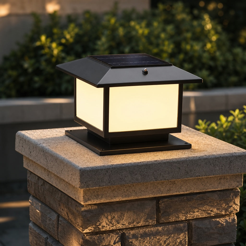 Modern Solar Garden Lights Waterproof Adjustable LED Aluminum Pillar Light with IP54 Rating | ribuella