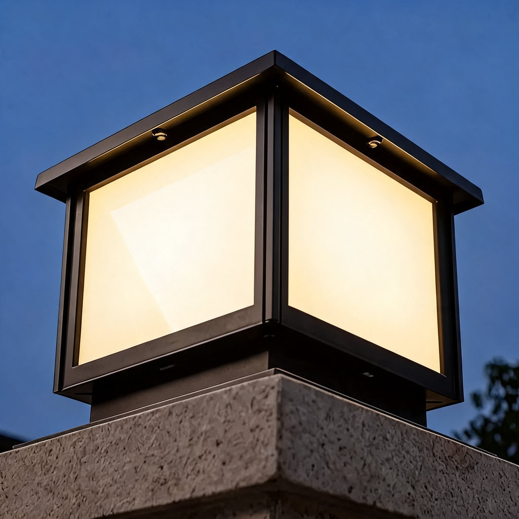 Modern Solar Garden Lights Waterproof Adjustable LED Aluminum Pillar Light with IP54 Rating | ribuella