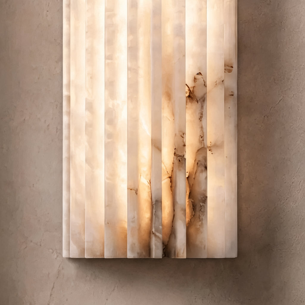 Applique da parete moderna in alabastro, lampada da parete LED per interni con cablaggio fisso | ribuella