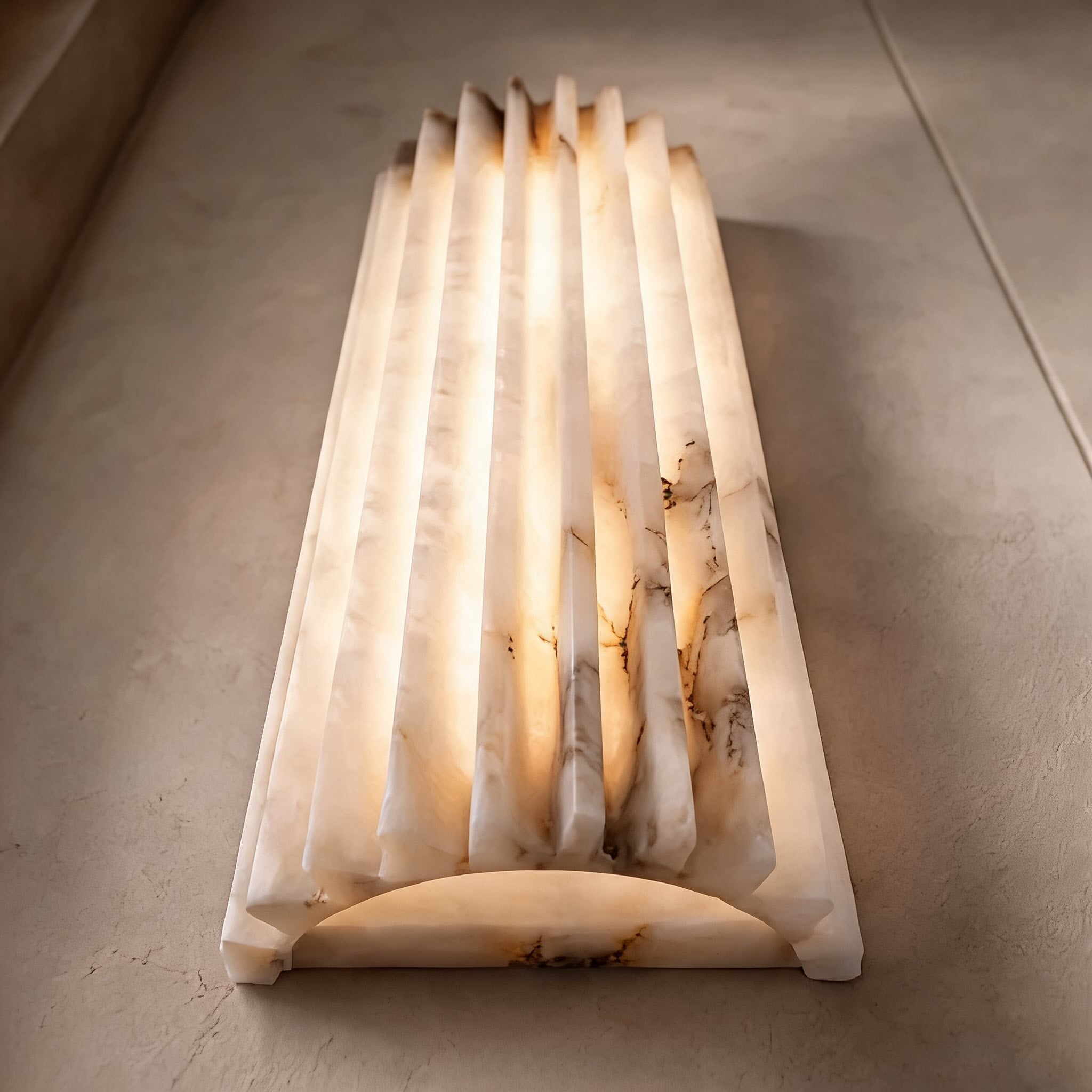 Applique da parete moderna in alabastro, lampada da parete LED per interni con cablaggio fisso | ribuella