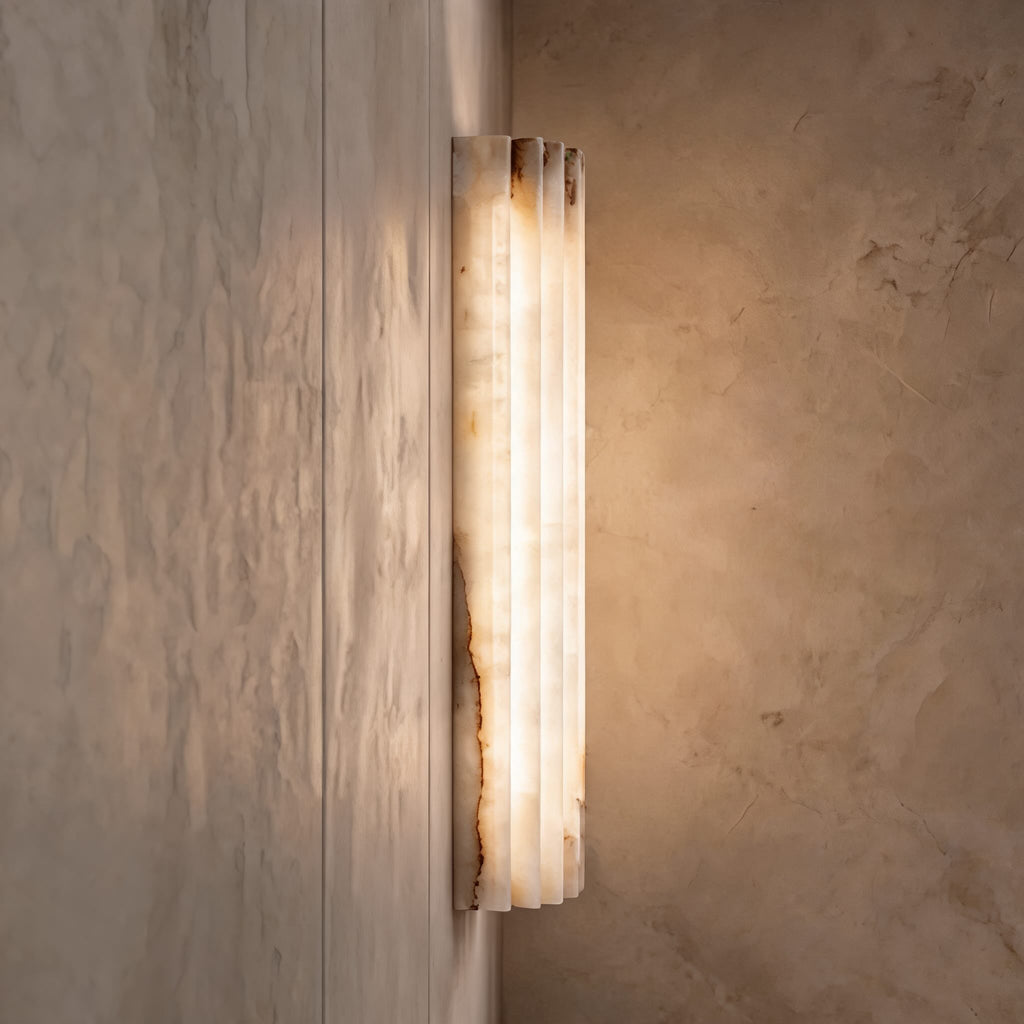 Applique da parete moderna in alabastro, lampada da parete LED per interni con cablaggio fisso | ribuella