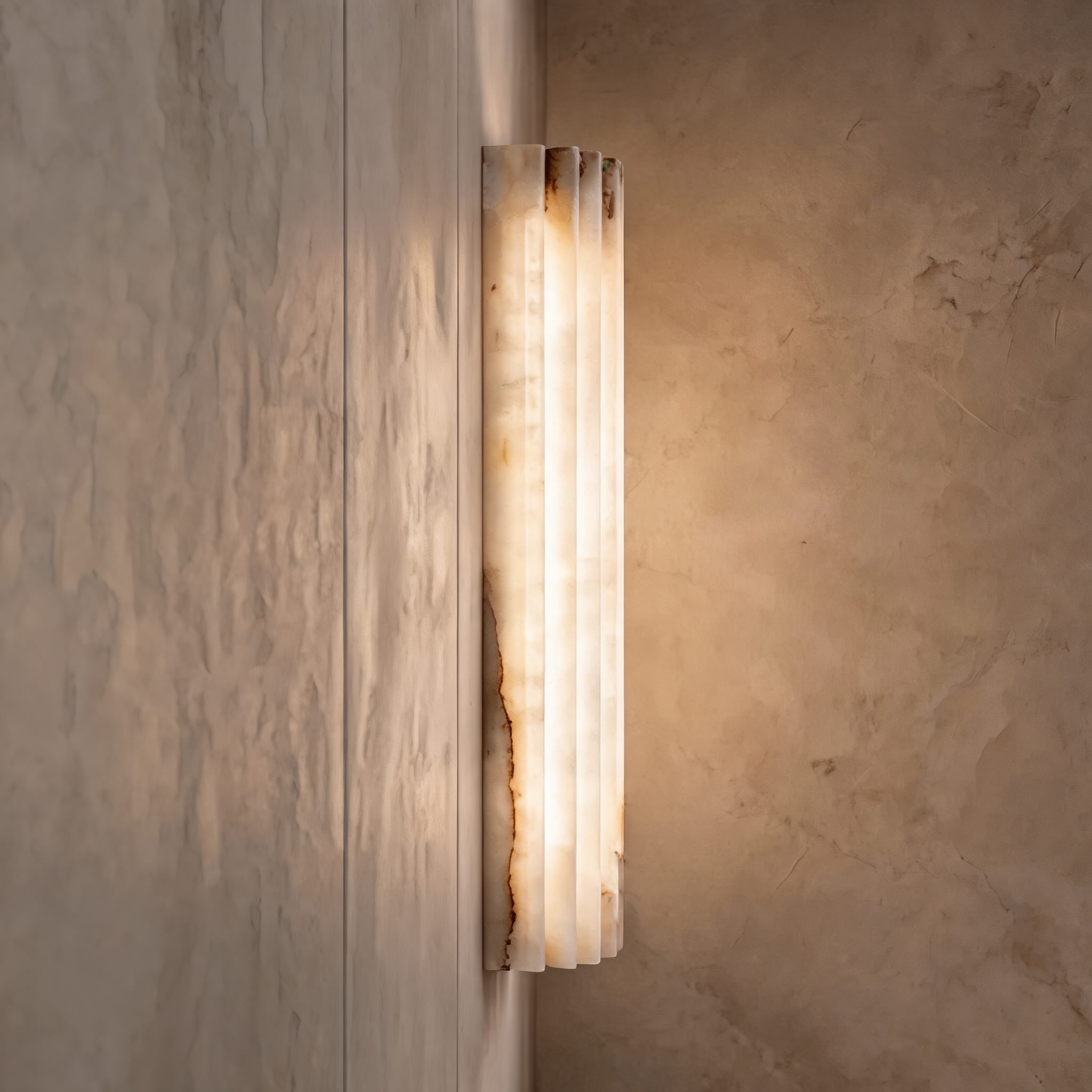 Applique da parete moderna in alabastro, lampada da parete LED per interni con cablaggio fisso | ribuella