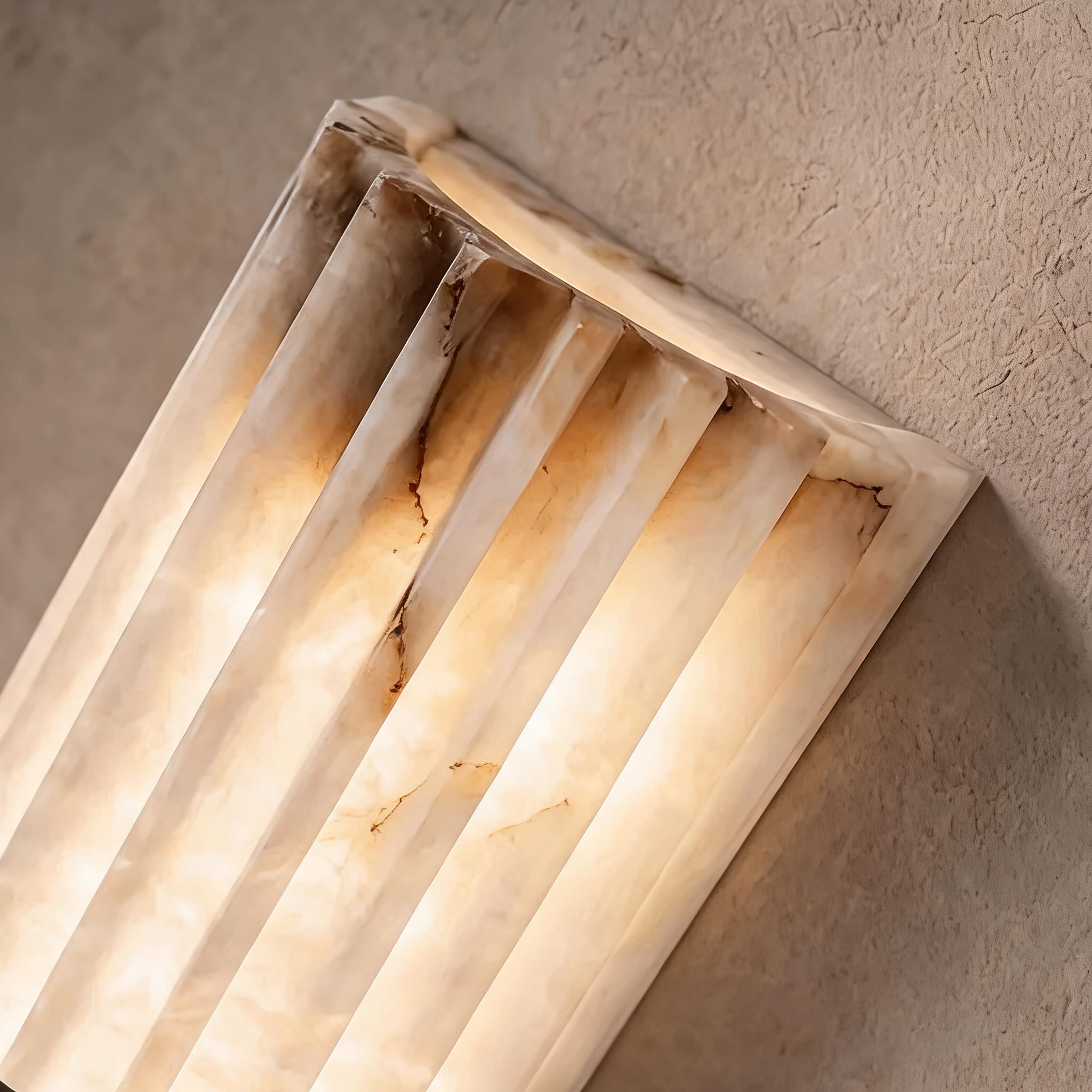 Applique da parete moderna in alabastro, lampada da parete LED per interni con cablaggio fisso | ribuella