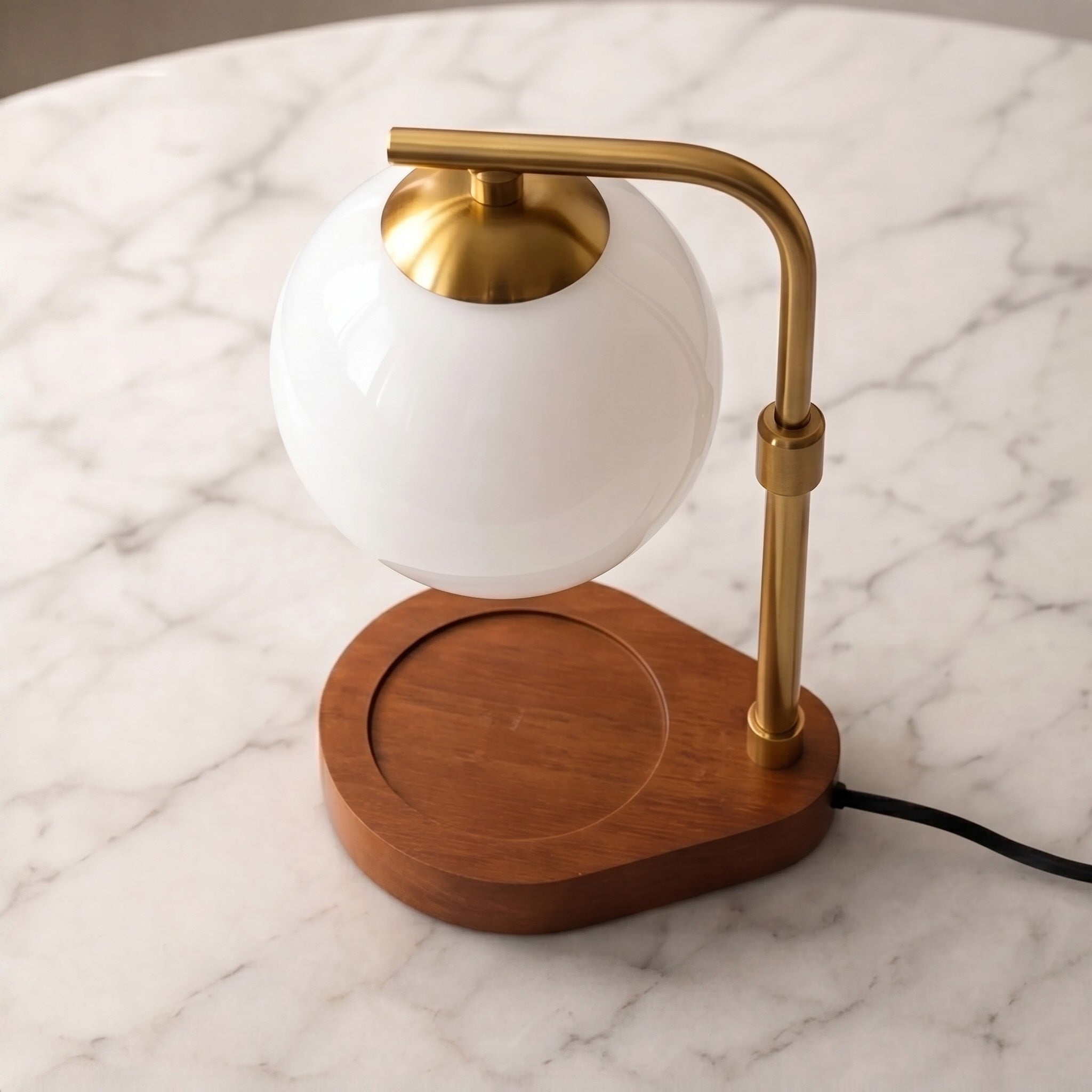 Modern Candle Warmer Lamp Table Light with Adjustable Height and Warm LED Glow | ribuella