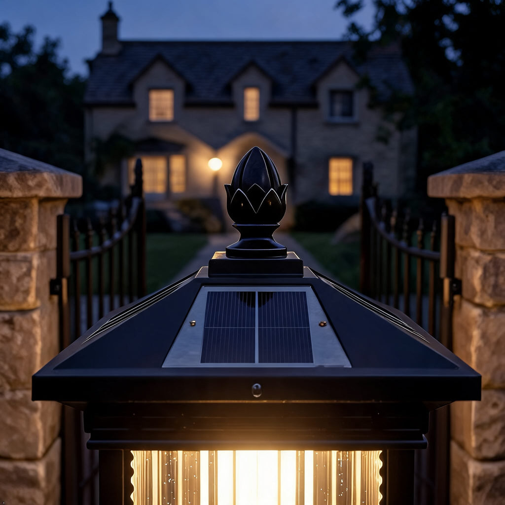 Modern Solar Garden Light Wall Mounted Die-Cast Aluminum Adjustable Dimmable LED Waterproof | ribuella
