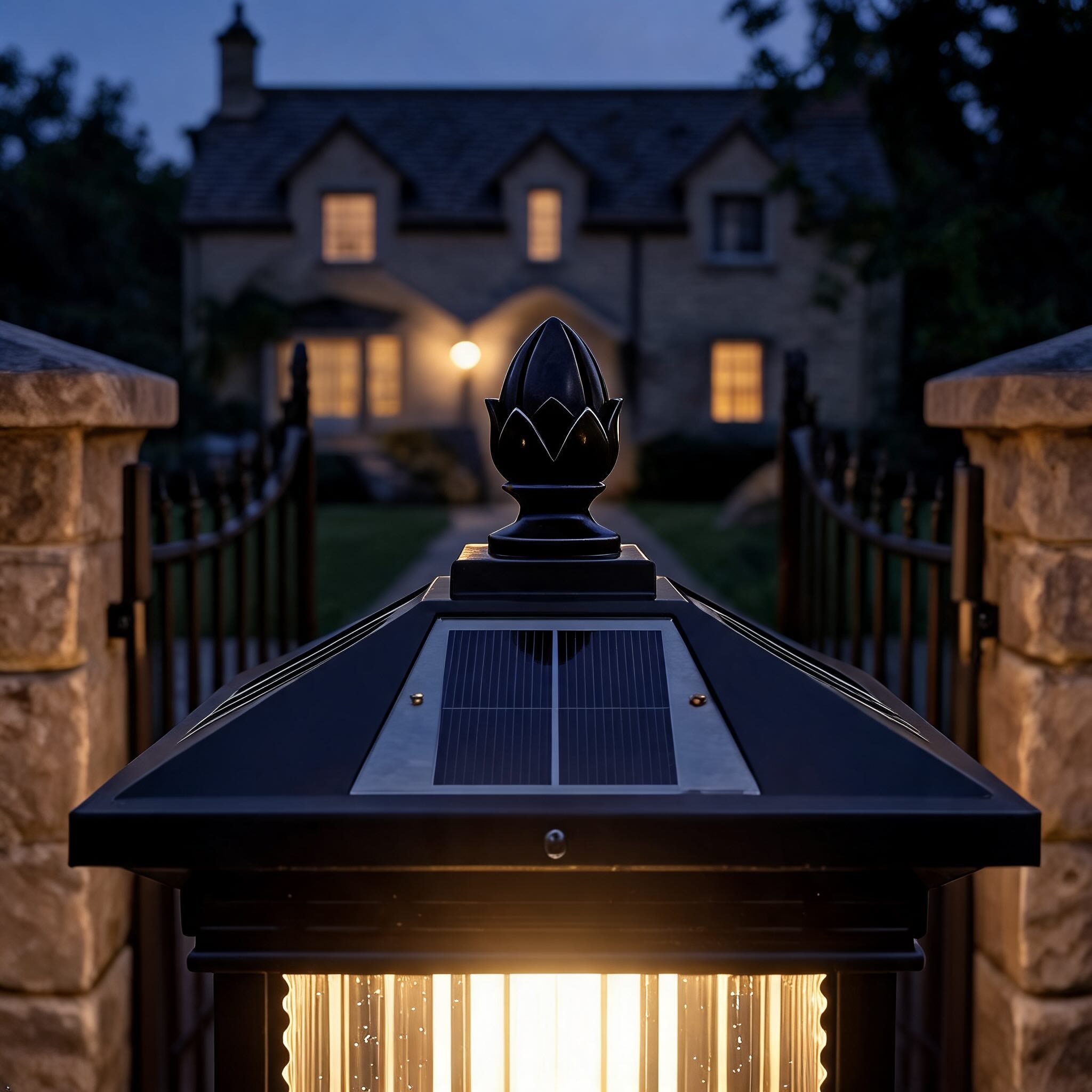 Modern Solar Garden Light Wall Mounted Die-Cast Aluminum Adjustable Dimmable LED Waterproof | ribuella