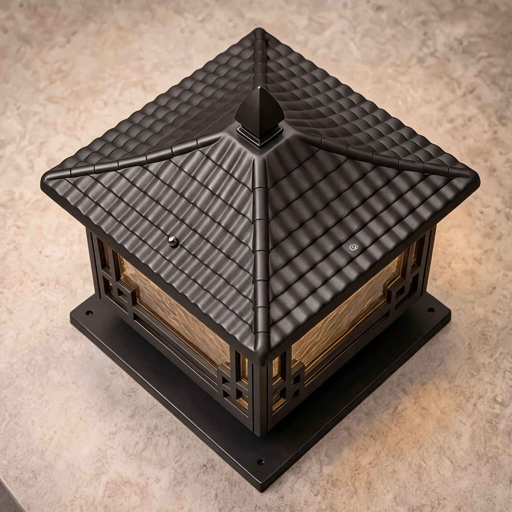 Solar Garden Lights European Style Outdoor Pillar Light Waterproof Aluminum Adjustable IP54 | ribuella