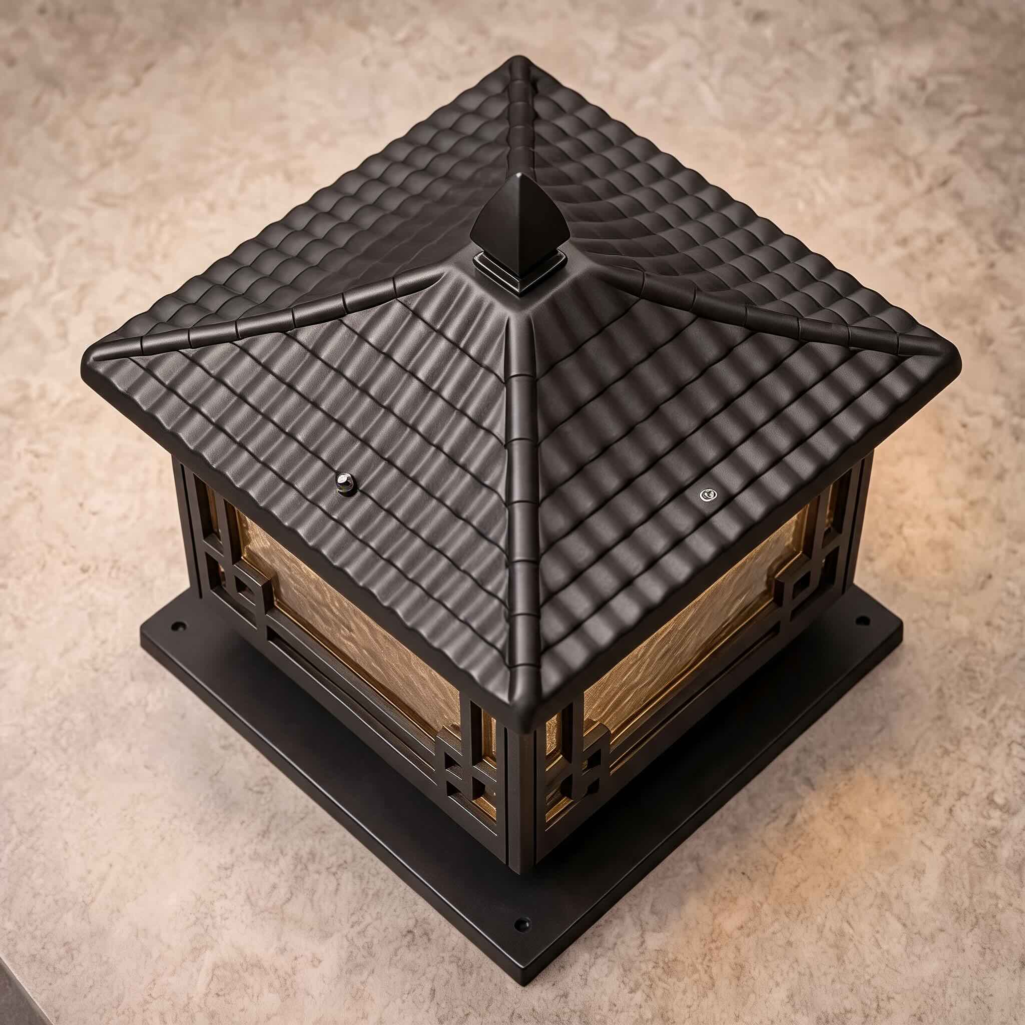 Solar Garden Lights European Style Outdoor Pillar Light Waterproof Aluminum Adjustable IP54 | ribuella