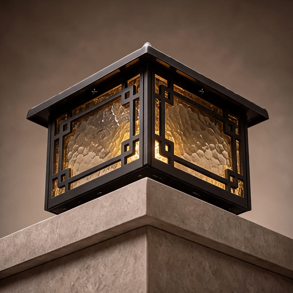 Solar Garden Lights European Style Outdoor Pillar Light Waterproof Aluminum Adjustable IP54 | ribuella