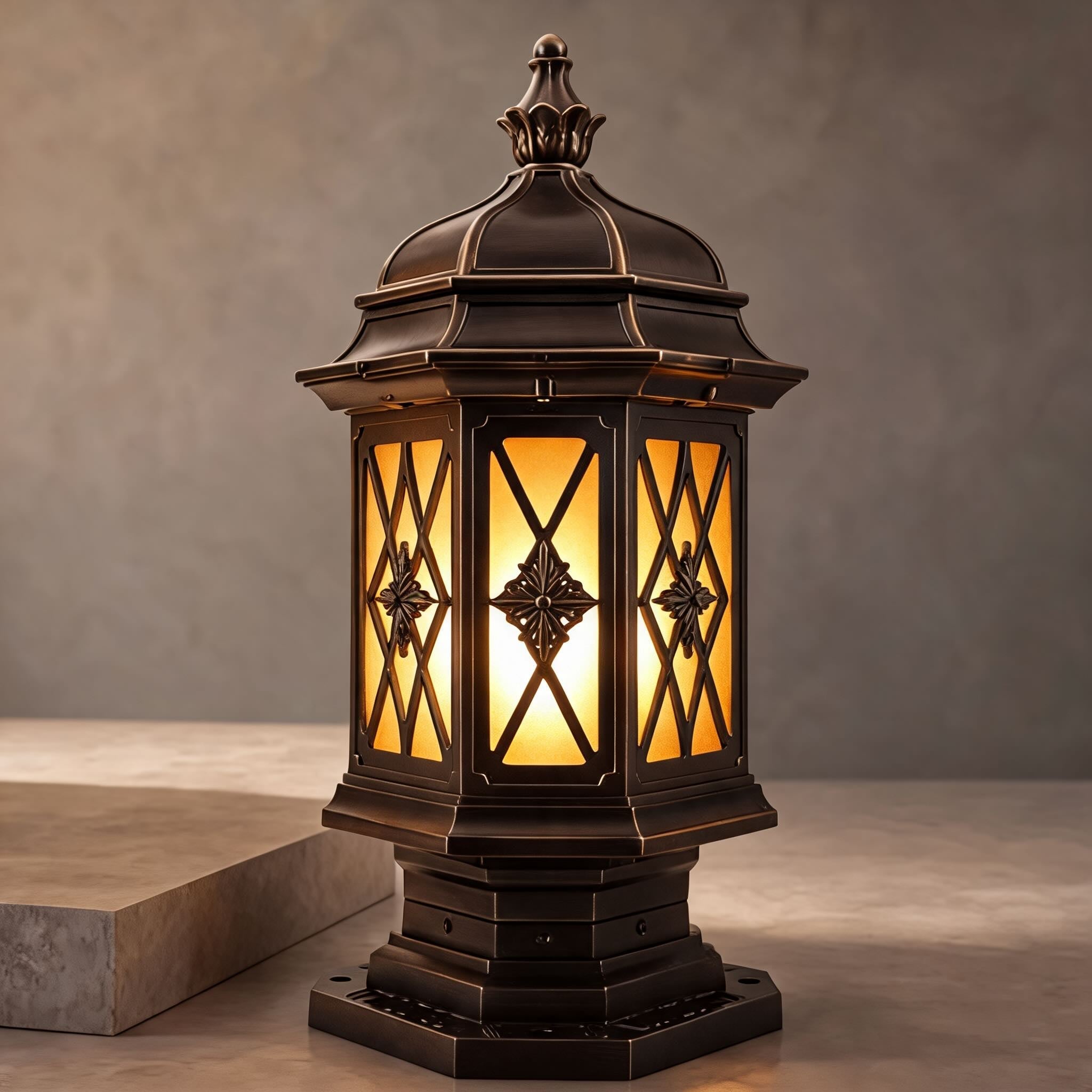 Modern Outdoor Pillar Light Wall Mounted Aluminum E27 Socket with Frosted Glass Shade | ribuella