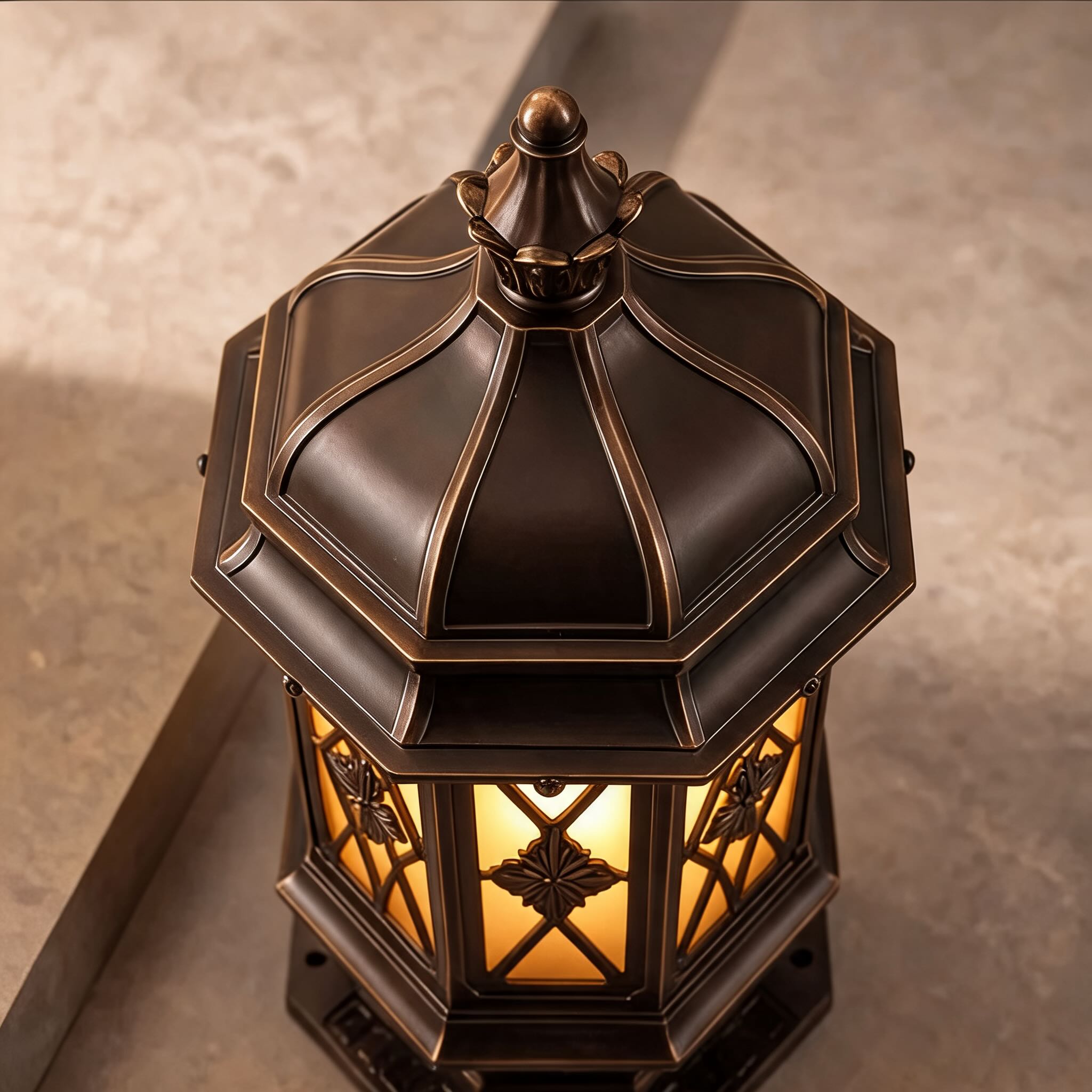 Modern Outdoor Pillar Light Wall Mounted Aluminum E27 Socket with Frosted Glass Shade | ribuella
