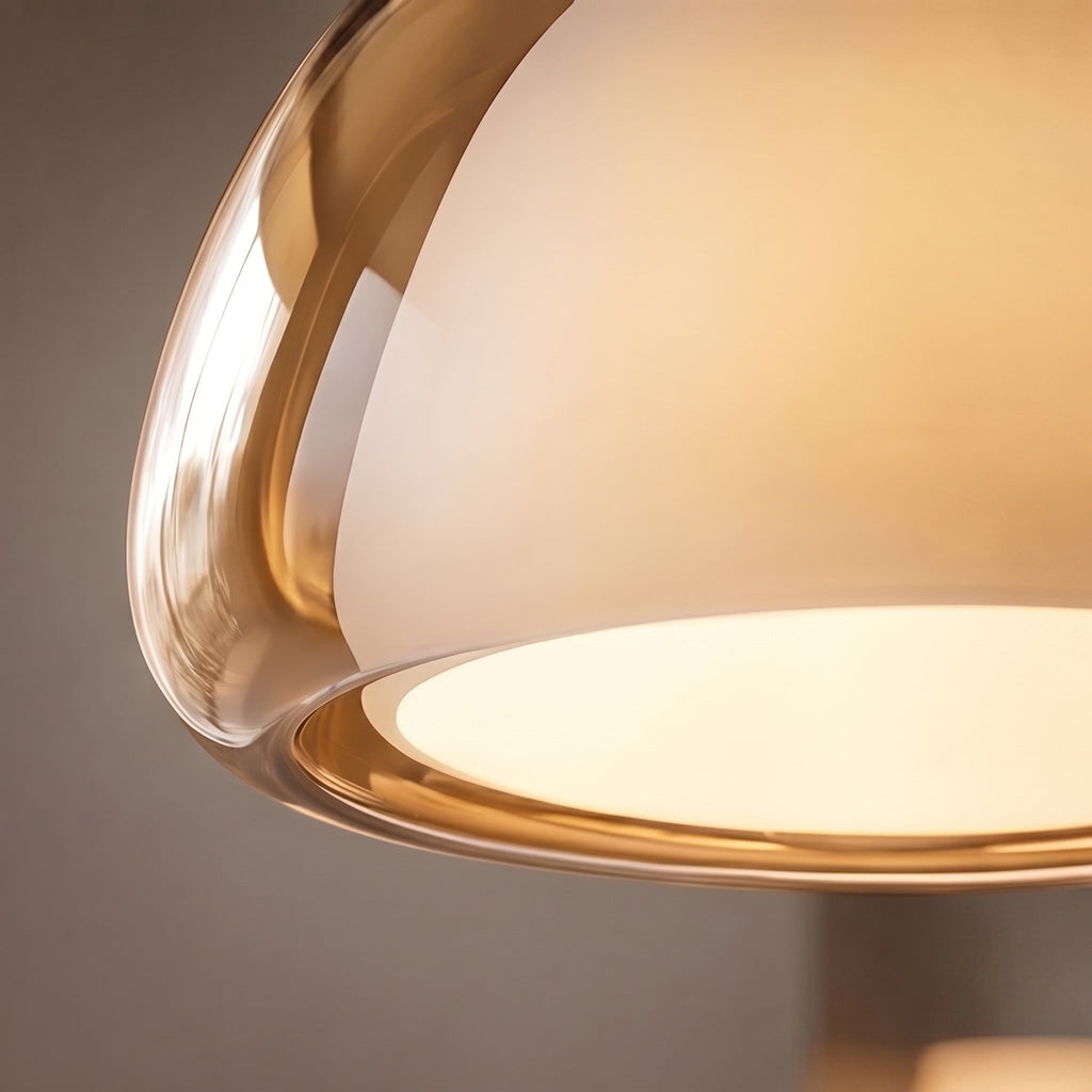 Moderne verstellbare Pendelleuchte mit Glaskuppel für Küche, Esszimmer und Wohnzimmer | ribuella