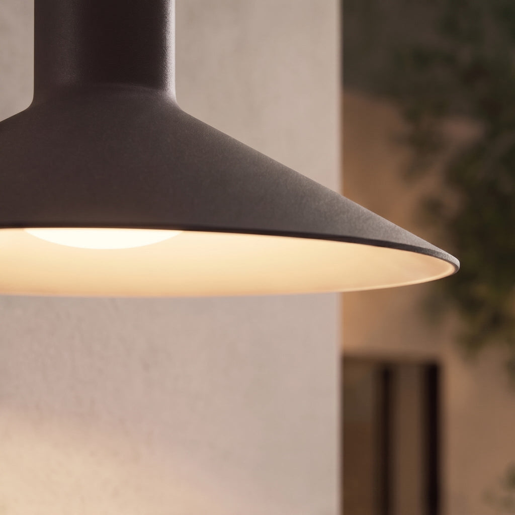 Modern Outdoor Wall Light Waterproof Metal Adjustable LED Wide Cone Design | ribuella