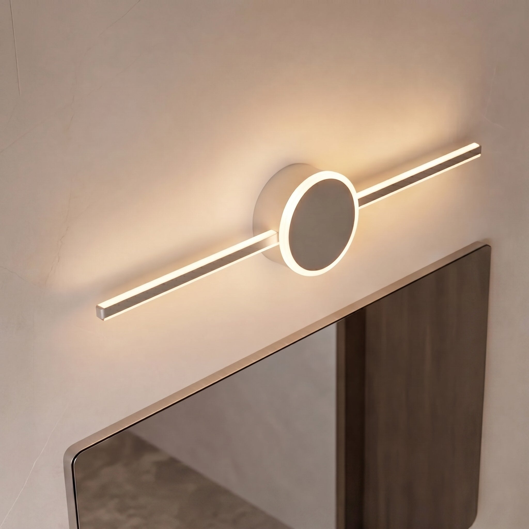 Modern Wall Light Bathroom Sconce Adjustable LED Aluminum Acrylic 3 Color Temperature | ribuella