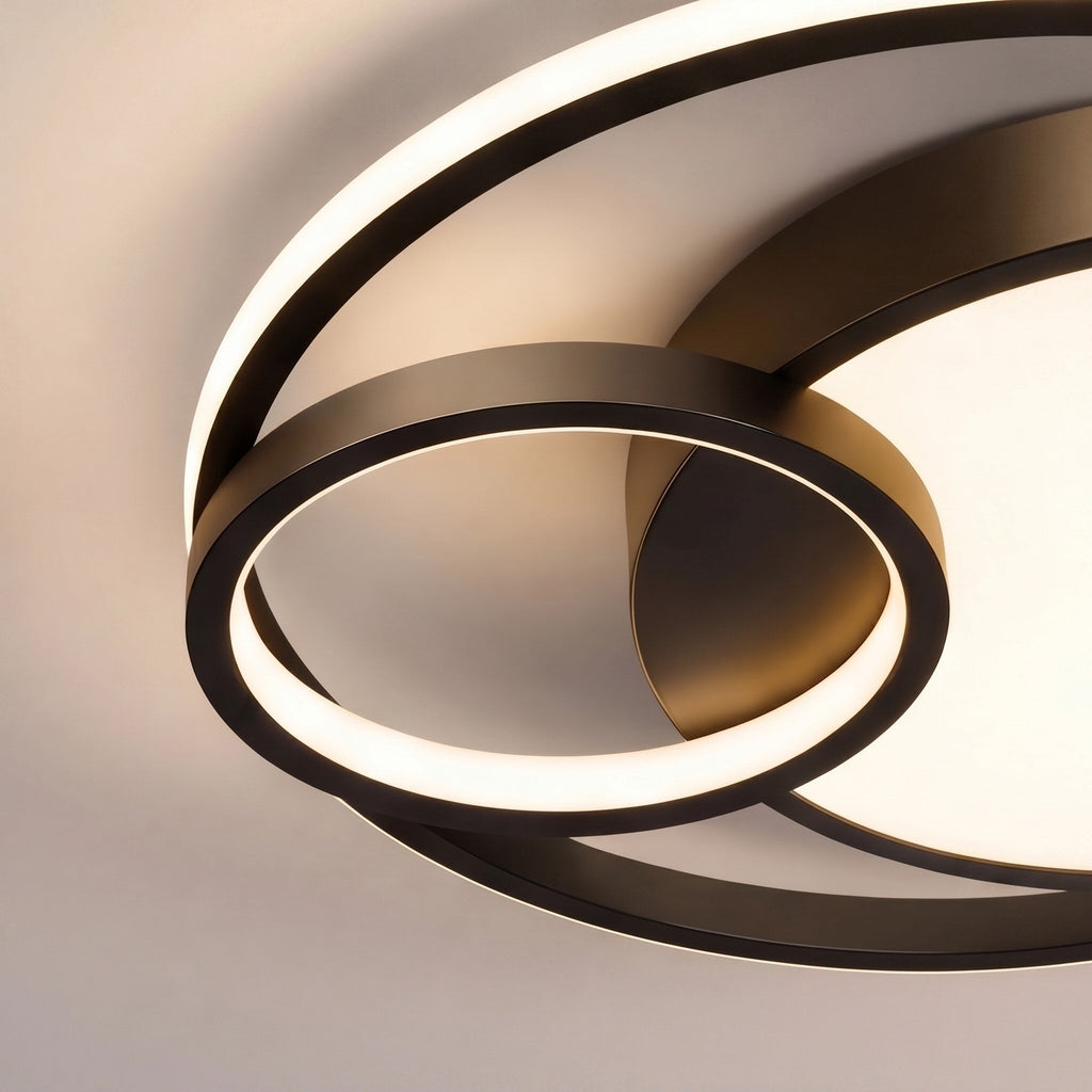 Modern Nordic Flush Mount Ceiling Light Metal LED Fixture for Bedroom | ribuella