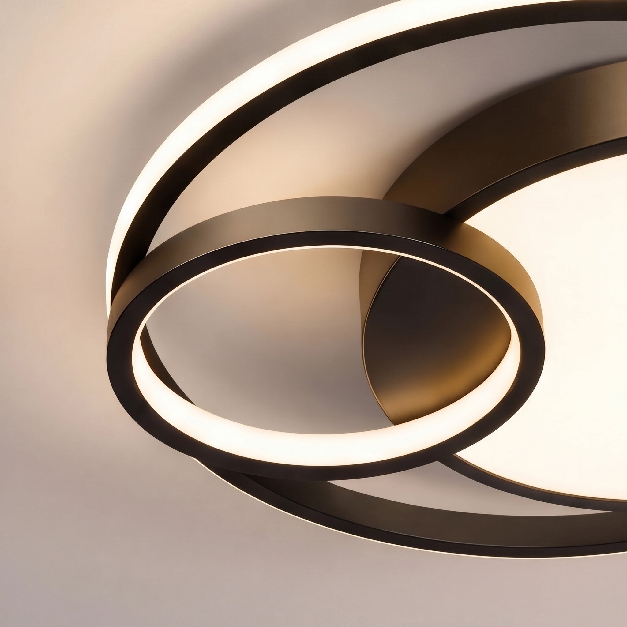 Modern Nordic Flush Mount Ceiling Light Metal LED Fixture for Bedroom | ribuella