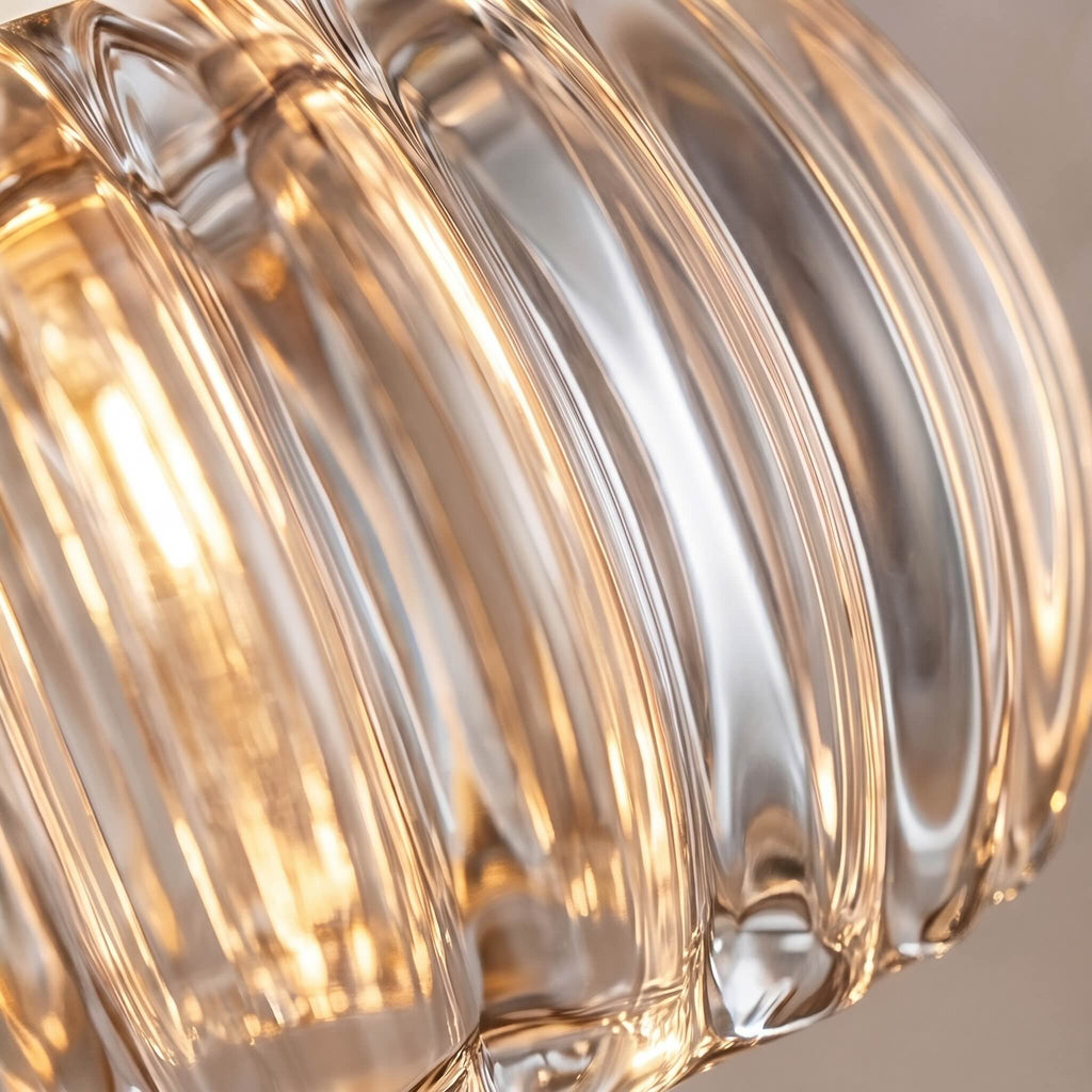 Modern Geometric Flush Mount Ceiling Light Metal Crystal LED Fixture for Ambient Illumination | ribuella
