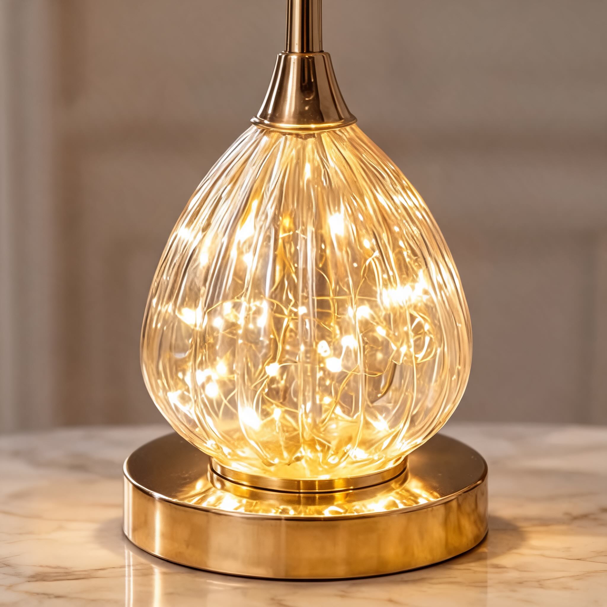 Bordlampe i nordisk stil med jernfod, E27-fatning, 4 W LED og blødt varmt lys til brug ved sengen | ribuella