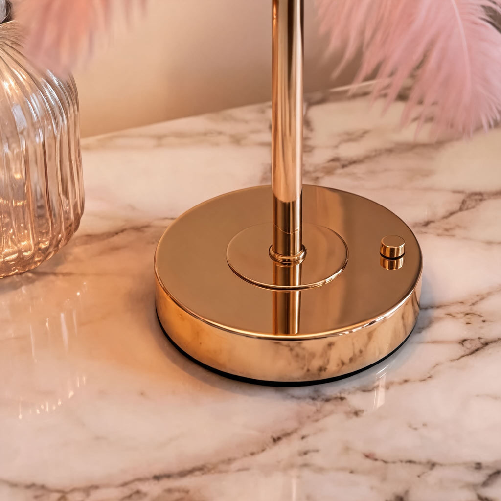 Nordisk stil bordlampe, USB-drevet LED-lys med justerbar farvetemperatur og jernfod | ribuella