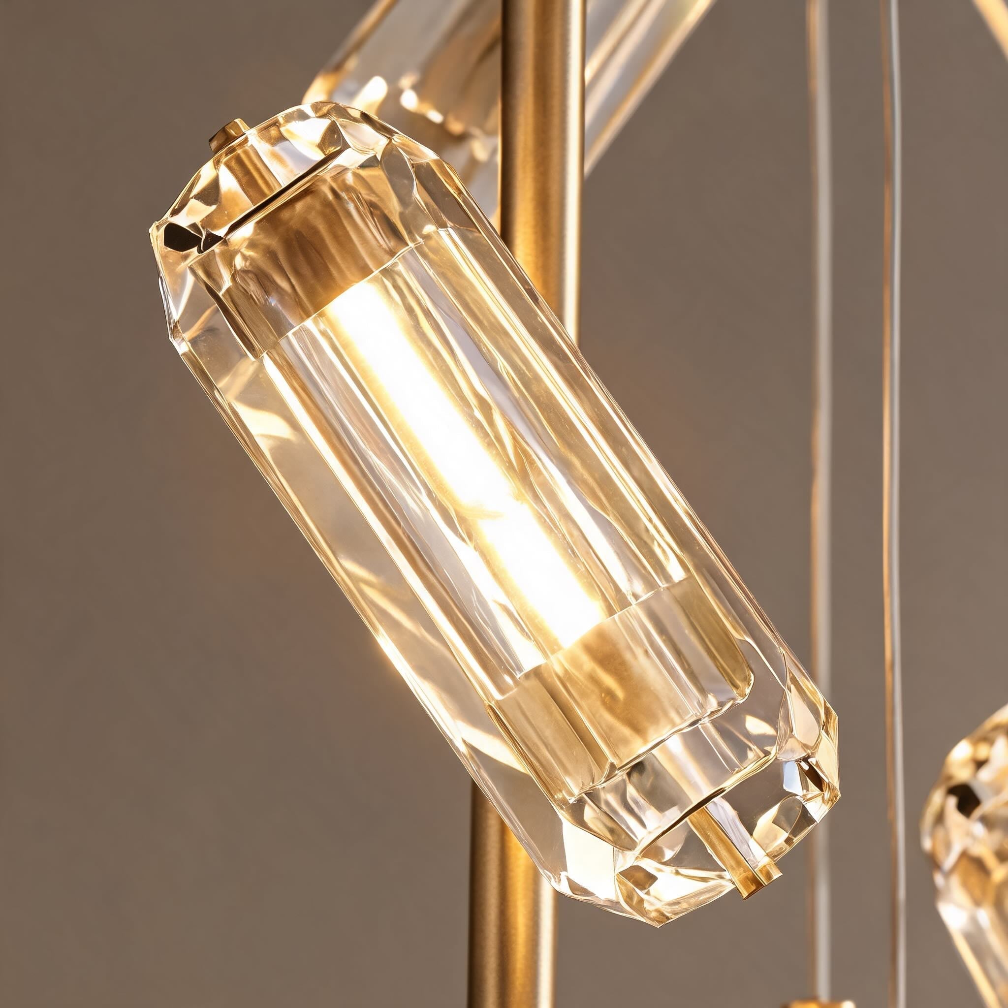 Moderner Kronleuchter mit höhenverstellbarer Hängeleuchte, Aluminiumrahmen, Acrylschirm, 20-flammige LED-Leuchte | ribuella