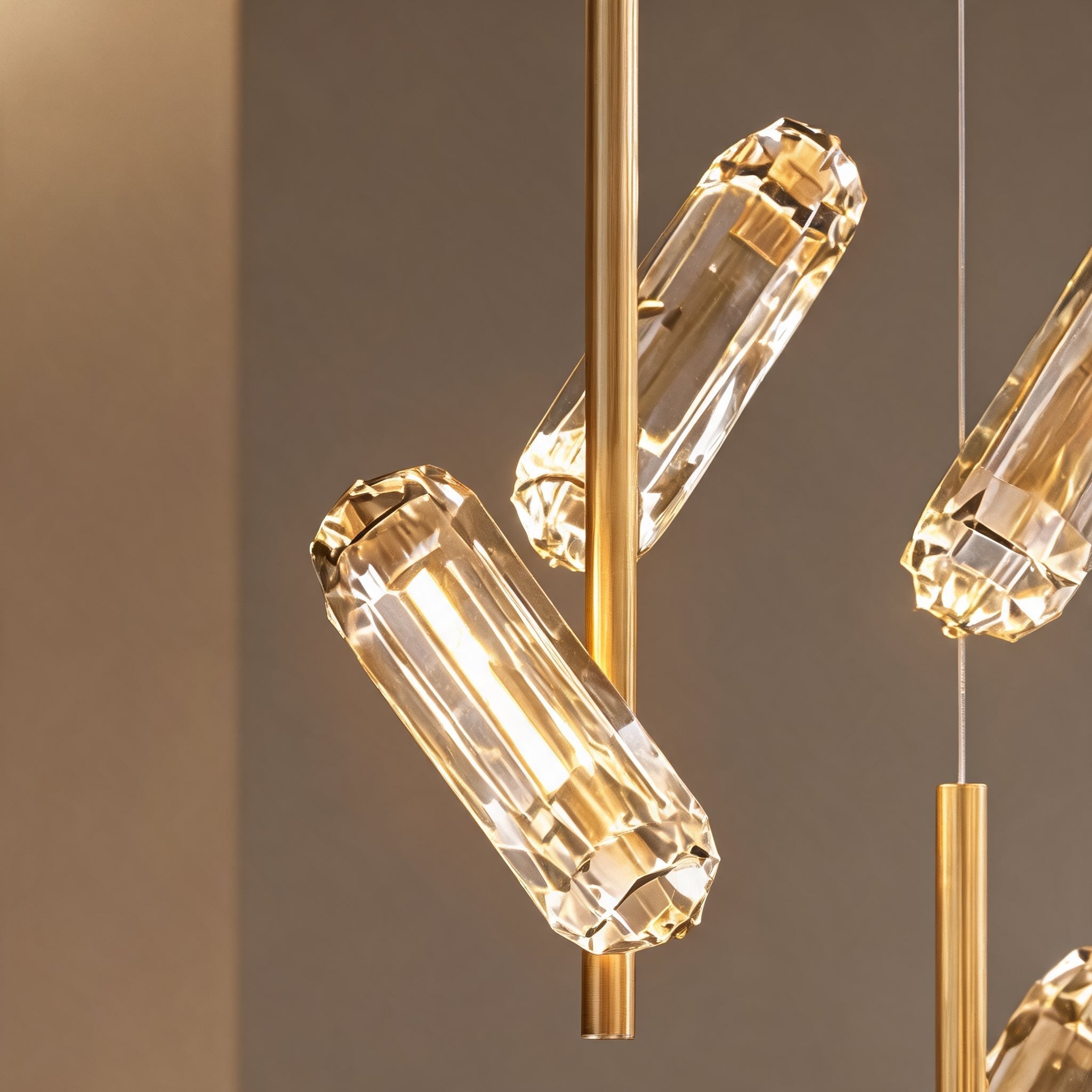 Moderner Kronleuchter mit höhenverstellbarer Hängeleuchte, Aluminiumrahmen, Acrylschirm, 20-flammige LED-Leuchte | ribuella