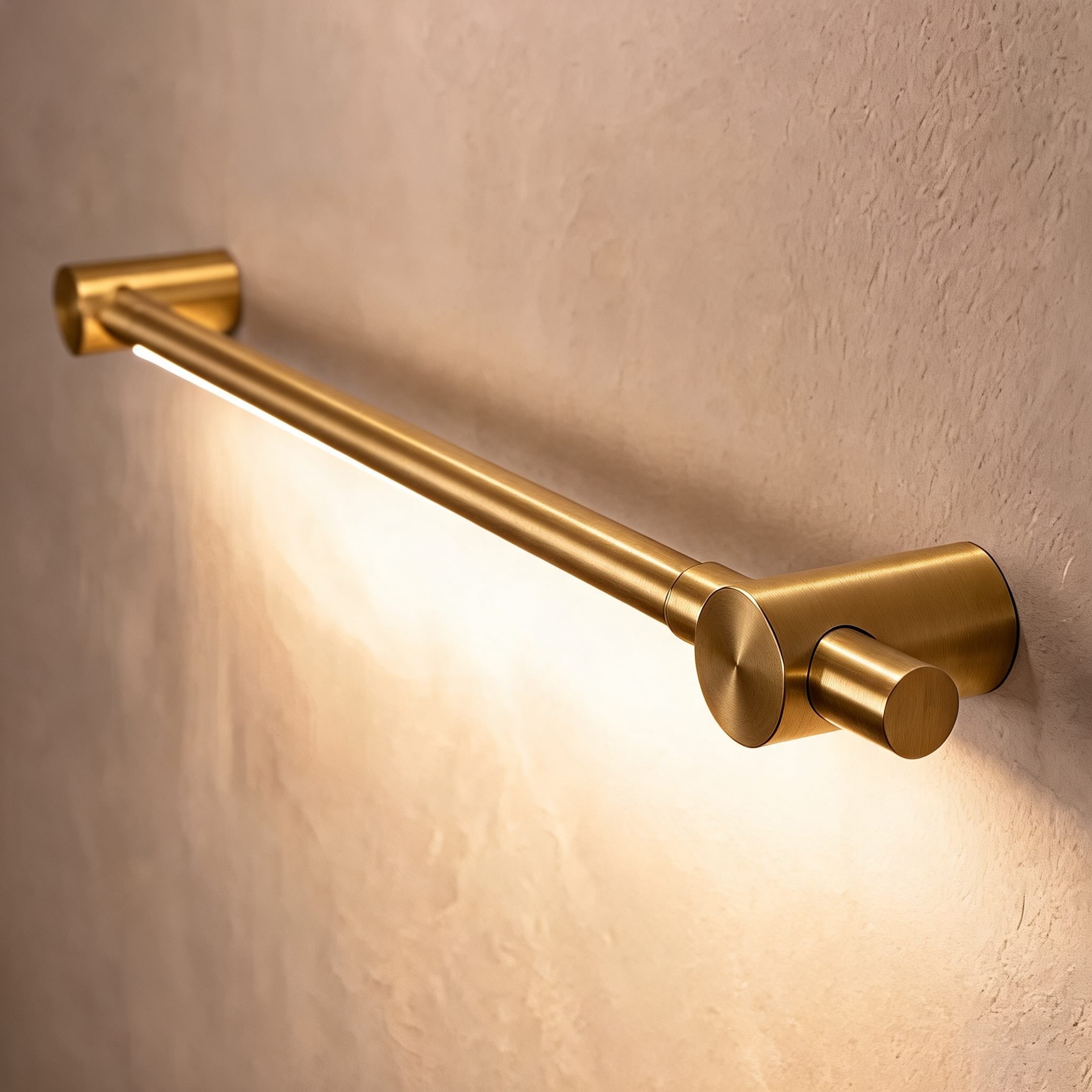 Modern Brass Bathroom Vanity Light Wall Mounted LED Fixture with Acrylic Shade 35.4 Inches | ribuella