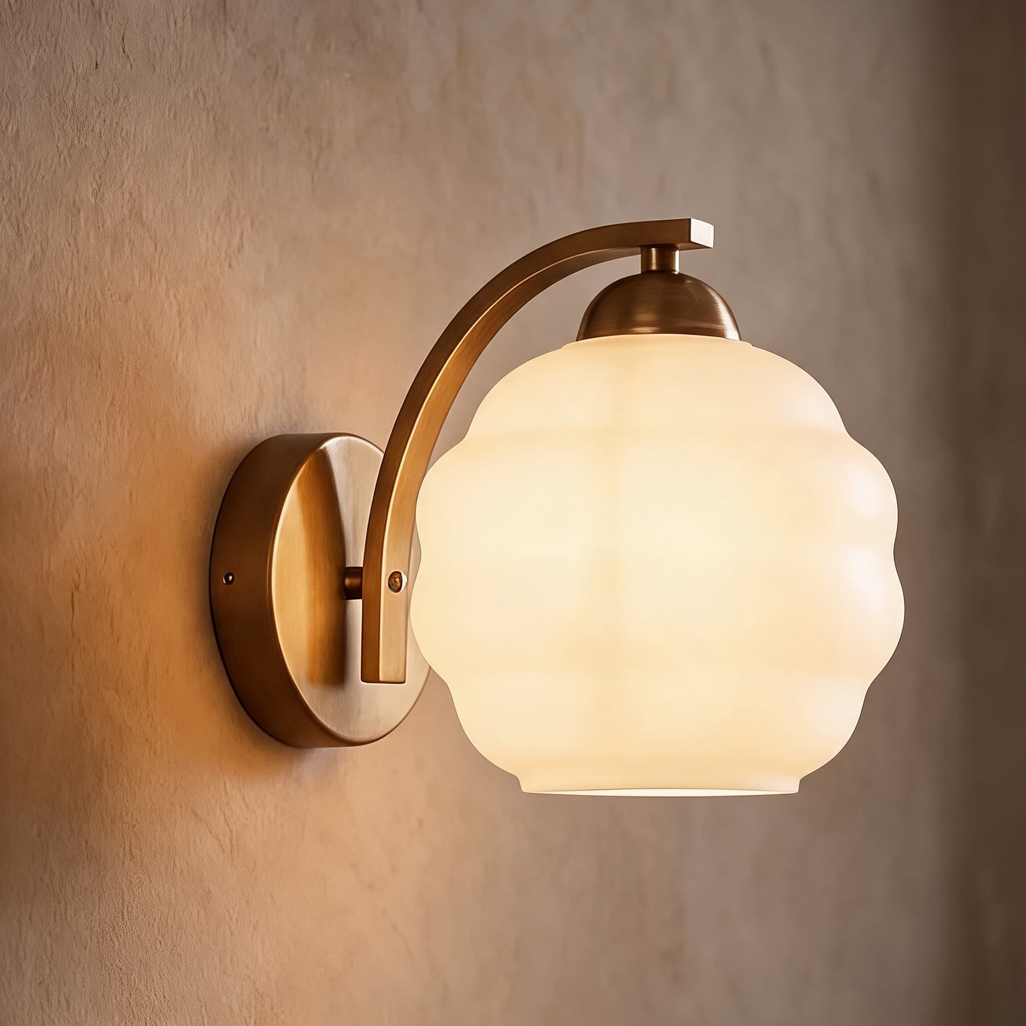 Modern Wall Light Adjustable Sconce Light Metal Glass E26/E27 Base Dimmable Warm Ambience | ribuella