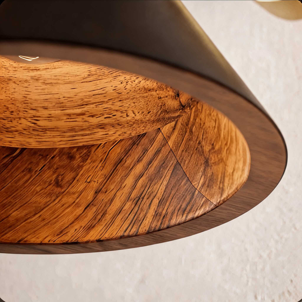 Rustieke houten wandlamp, verstelbare messing armatuur, E26/E27-fitting, max. 40 W | ribuella