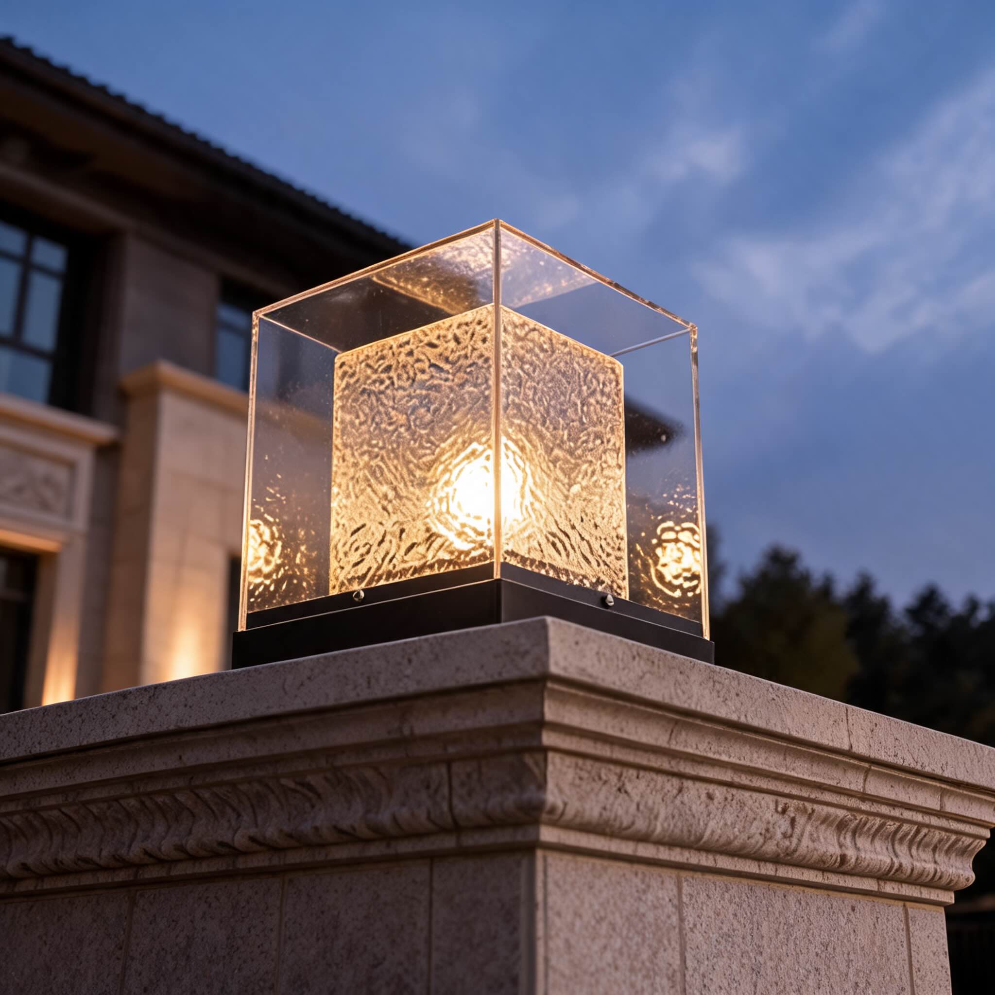 Modern Outdoor Pillar Light Ground Mounted Stainless Steel LED Warm White IP65 Waterproof | ribuella
