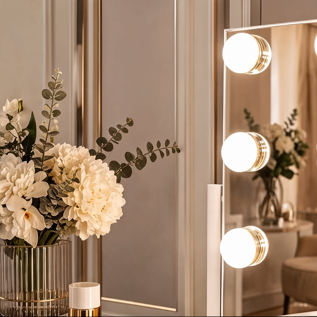 Hollywood Vanity Mirror with Lights Dimmable LED Bulbs 360° Rotating Touch Sensor | ribuella