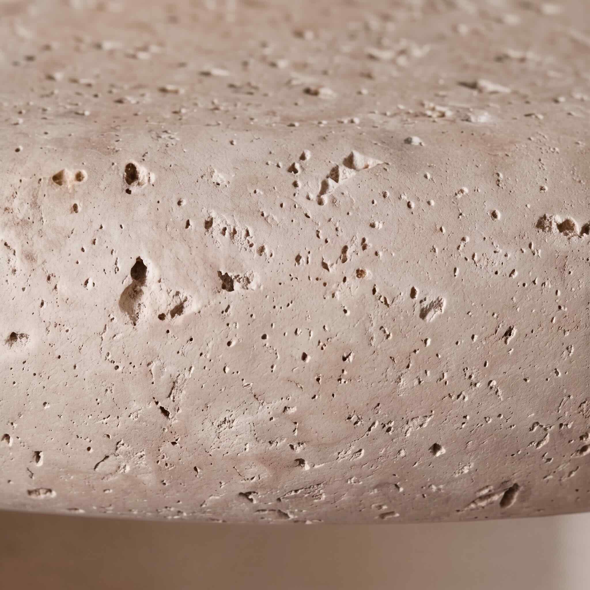 Modern Pendant Lamp Hanging Travertine Stone Finish LED Kitchen Pendant Lighting 30cm | ribuella