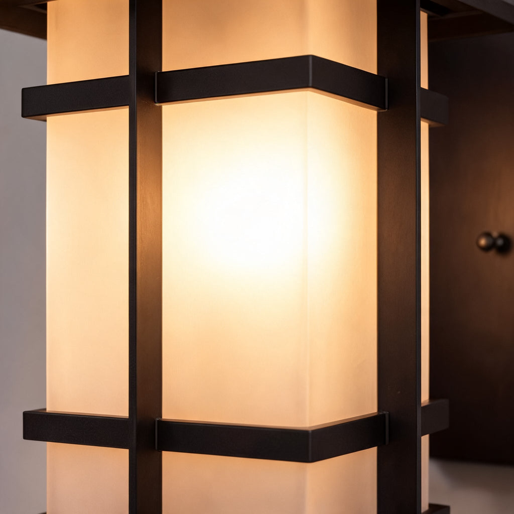 Modern Outdoor Wall Lantern Adjustable Wall Mounted Aluminum Frosted Glass LED IP65 Waterproof | ribuella