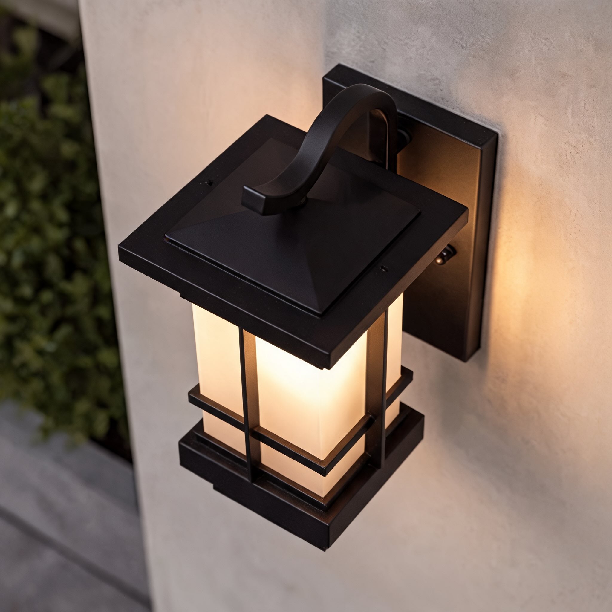 Modern Outdoor Wall Lantern Adjustable Wall Mounted Aluminum Frosted Glass LED IP65 Waterproof | ribuella