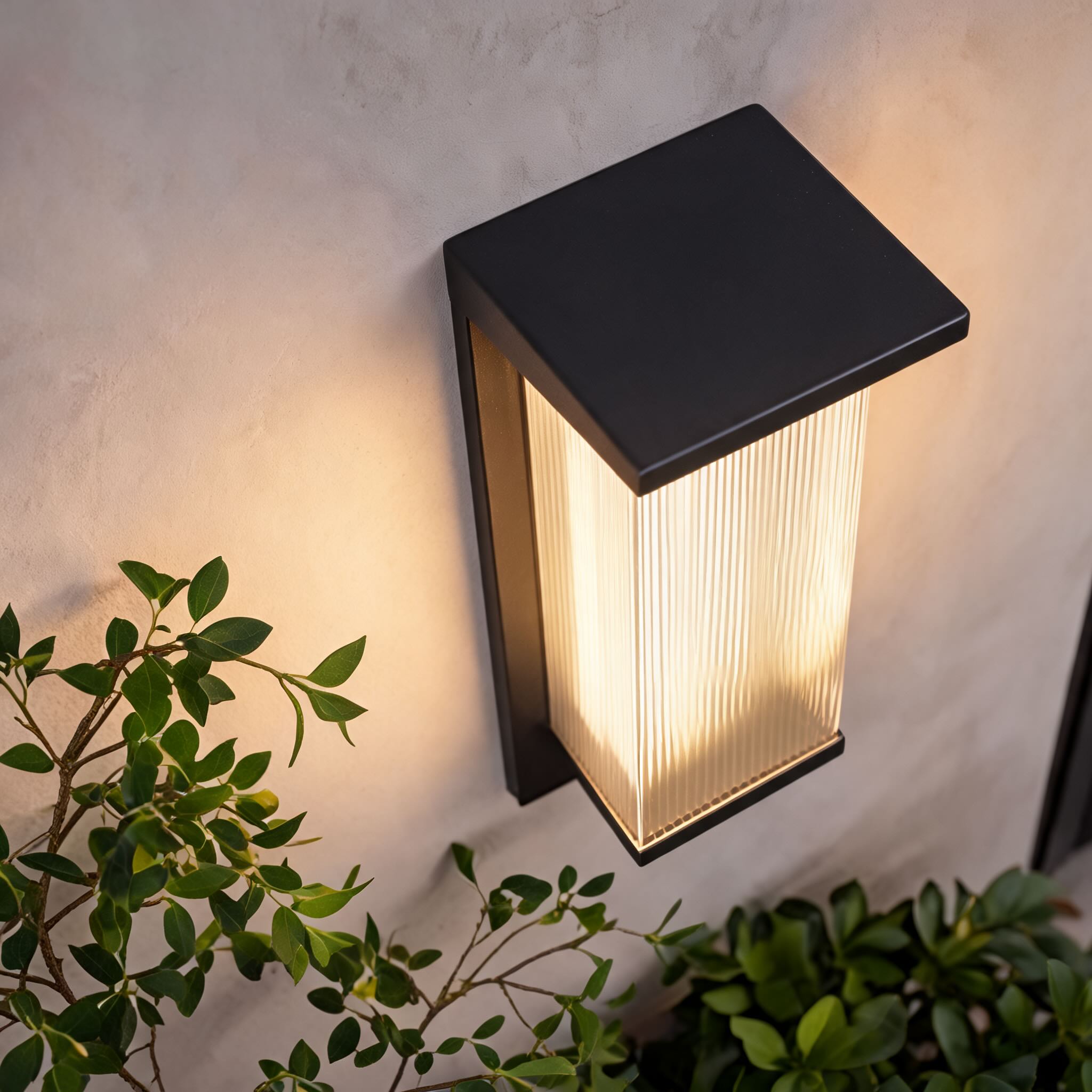Moderne wasserdichte LED-Außenwandleuchte aus Edelstahl zur Wandmontage, IP65, mit integrierter LED | ribuella