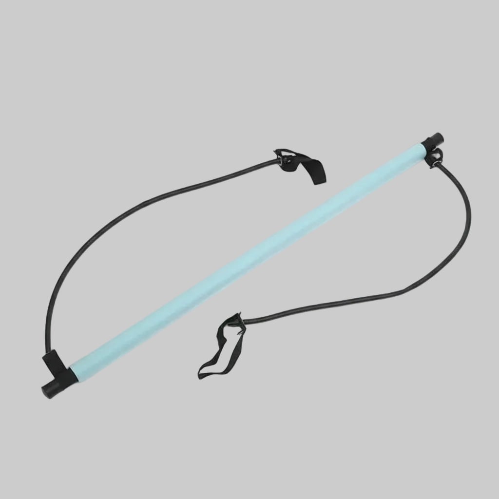 Portable Pilates Bar Kit - Two Piece Design Resistance Bands Foot Straps