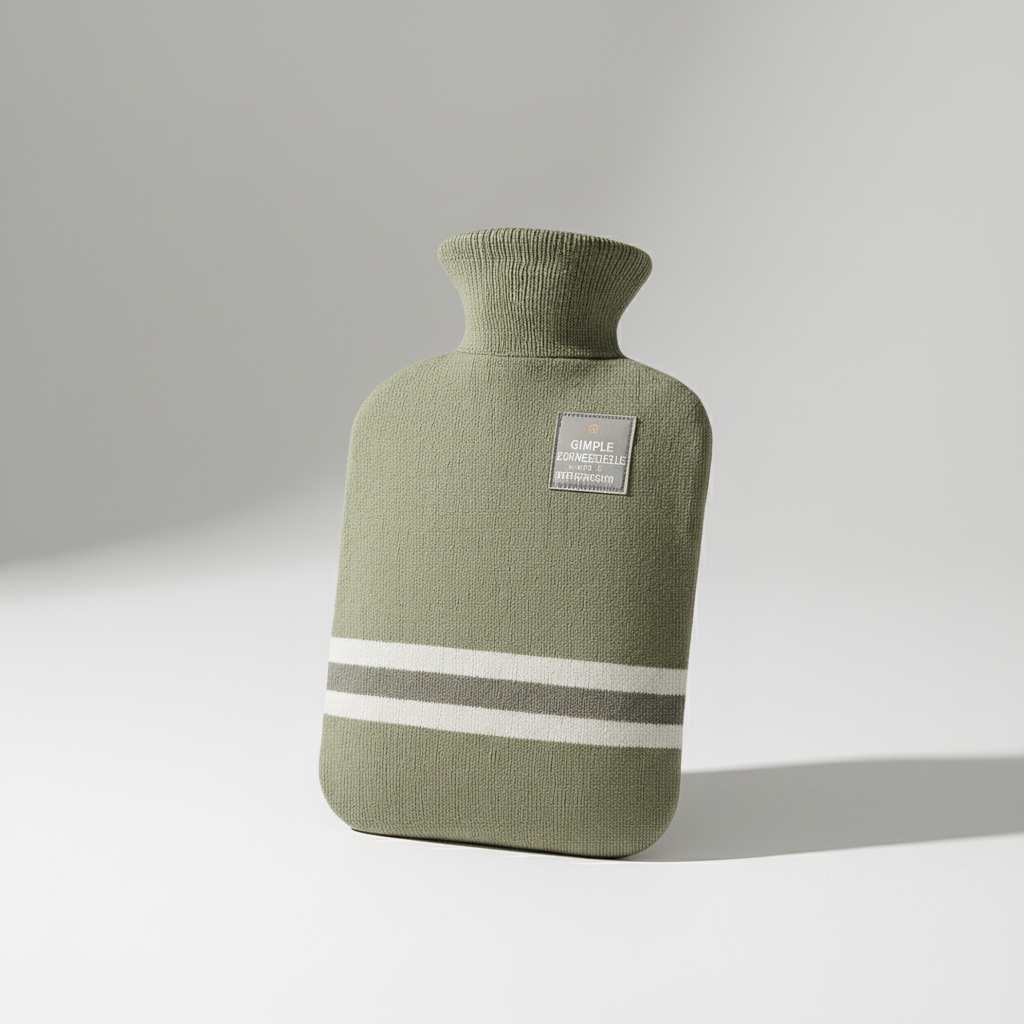Borsa a maglia rimovibile a righe per borsa dell'acqua calda da 2L - Ritenzione del calore per 8 ore
