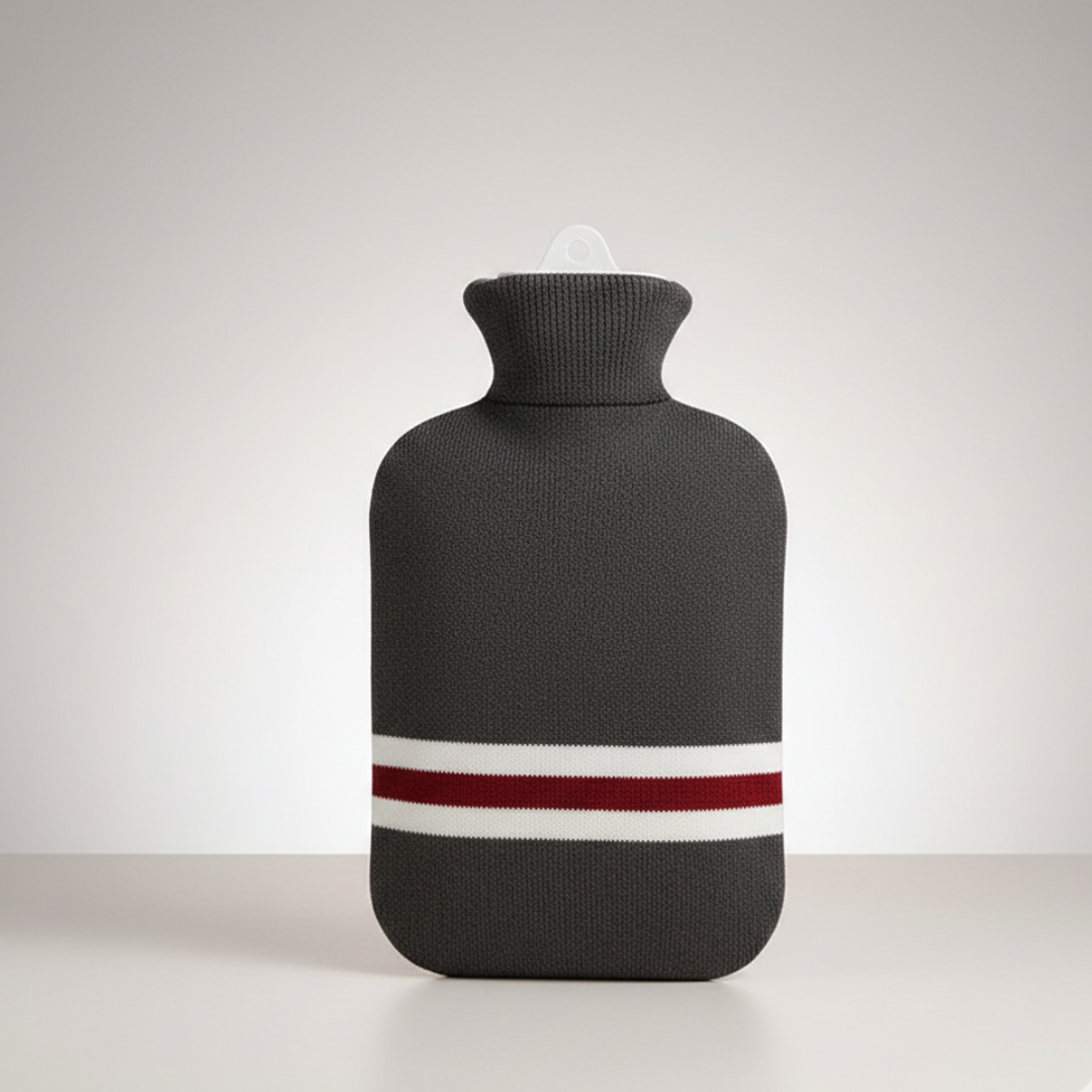 Borsa a maglia rimovibile a righe per borsa dell'acqua calda da 2L - Ritenzione del calore per 8 ore