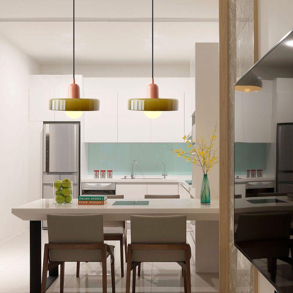 Moderne gekleurde plafondhanglamp, artistieke hanglamp
