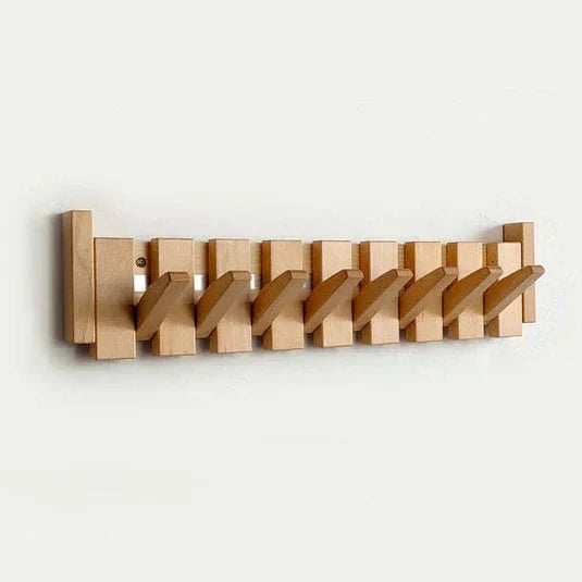Foldable Hook Wall Coat Rack — Compact Hidden Storage