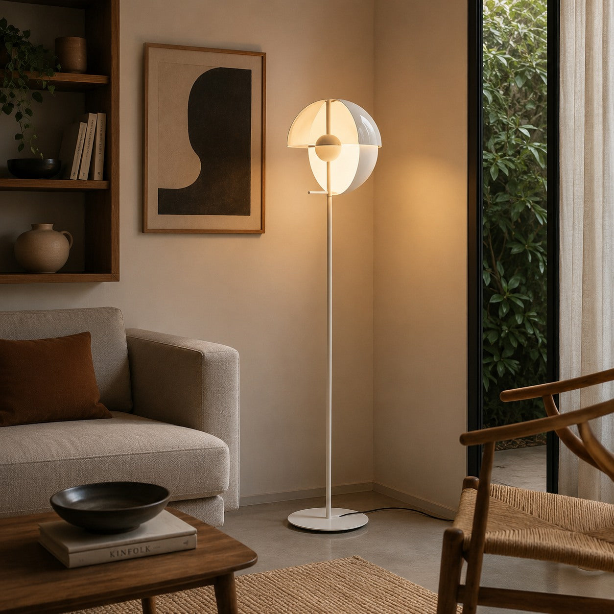 Moderní stojací lampa s nastavitelným stínidlem, železnou a akrylovou konstrukcí, stmívatelné vnitřní osvětlení do obývacího pokoje | ribuella