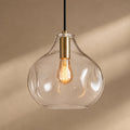Hand-Blown Organic Glass Pendant Light – Clear, Amber or Smoke, 30cm | ribuella