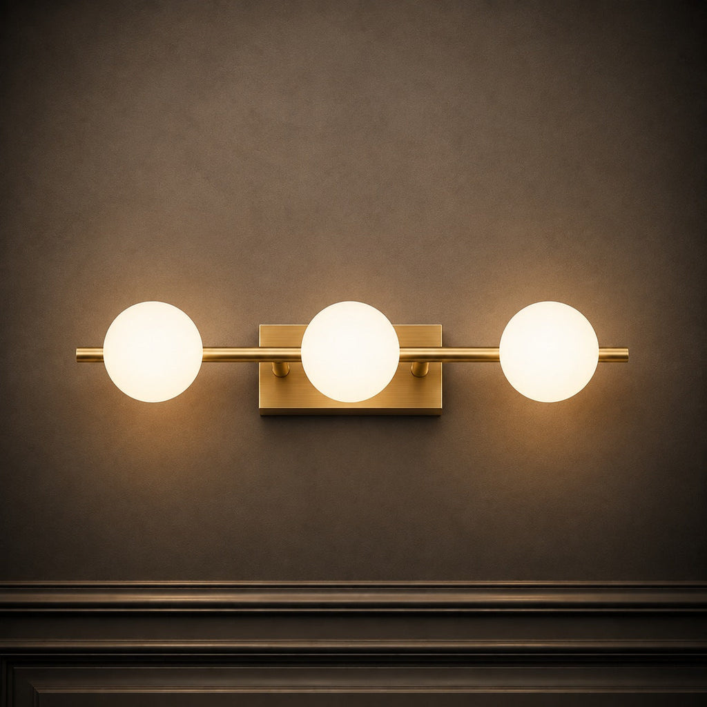 Modern LED Bathroom Vanity Light Bar Wall Mounted Copper with Adjustable Color Temperature | ribuella