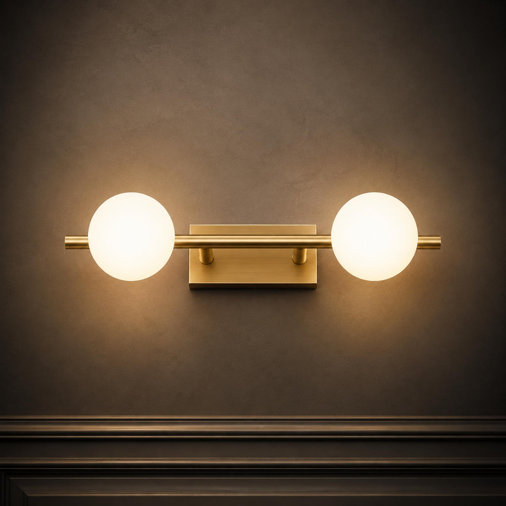 Modern LED Bathroom Vanity Light Bar Wall Mounted Copper with Adjustable Color Temperature | ribuella