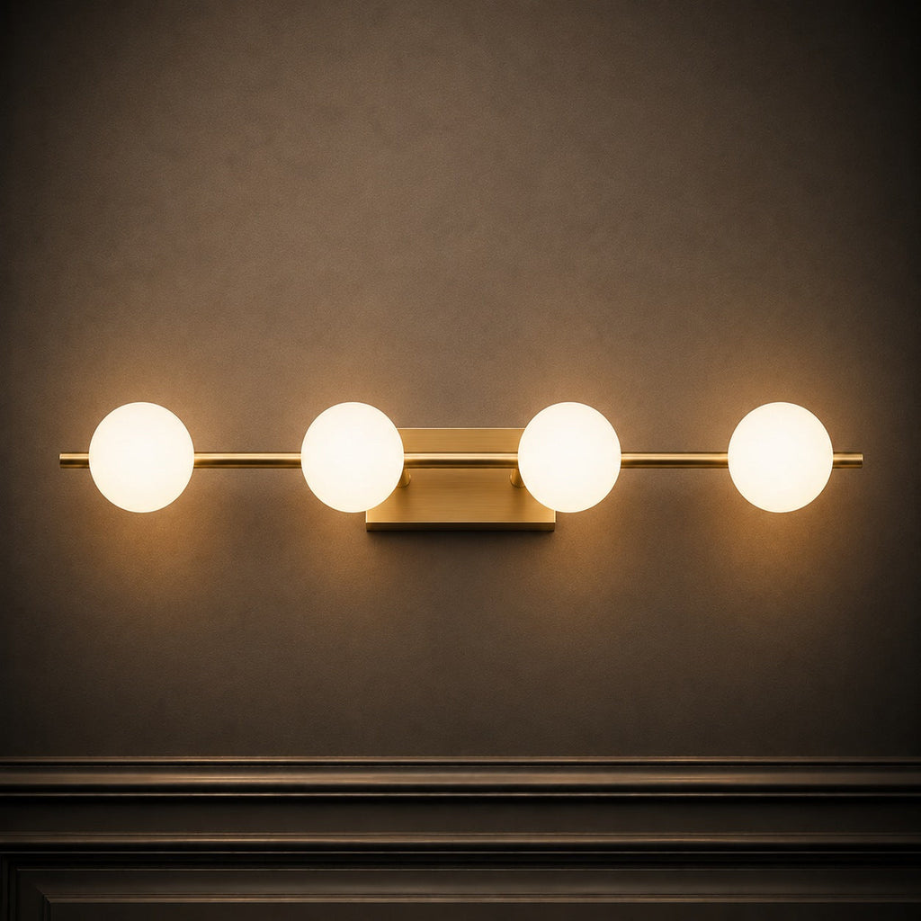 Modern LED Bathroom Vanity Light Bar Wall Mounted Copper with Adjustable Color Temperature | ribuella